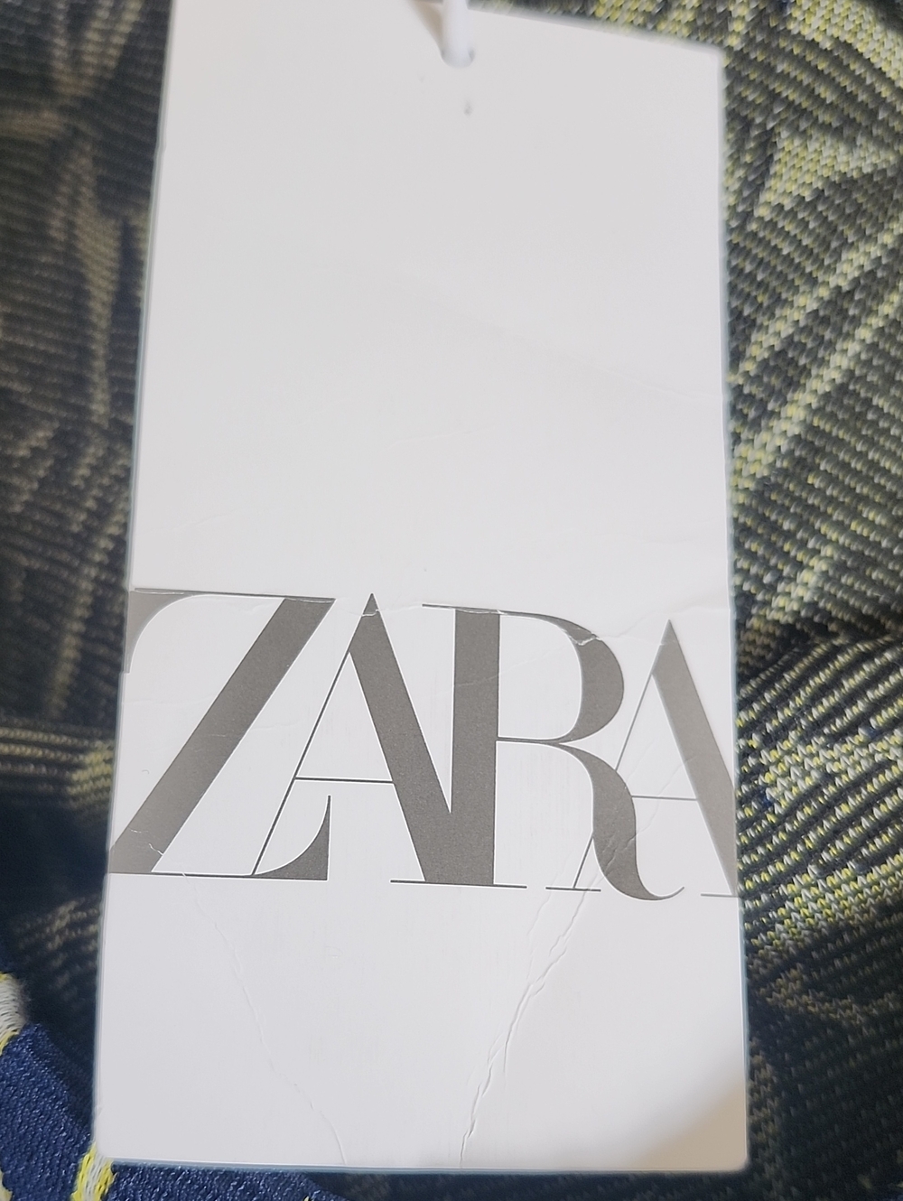 Zara NWT Elastic Waist Navy Blue & Neon Green Leaf Pattern, Mini Skirt, L - Picture 10 of 11